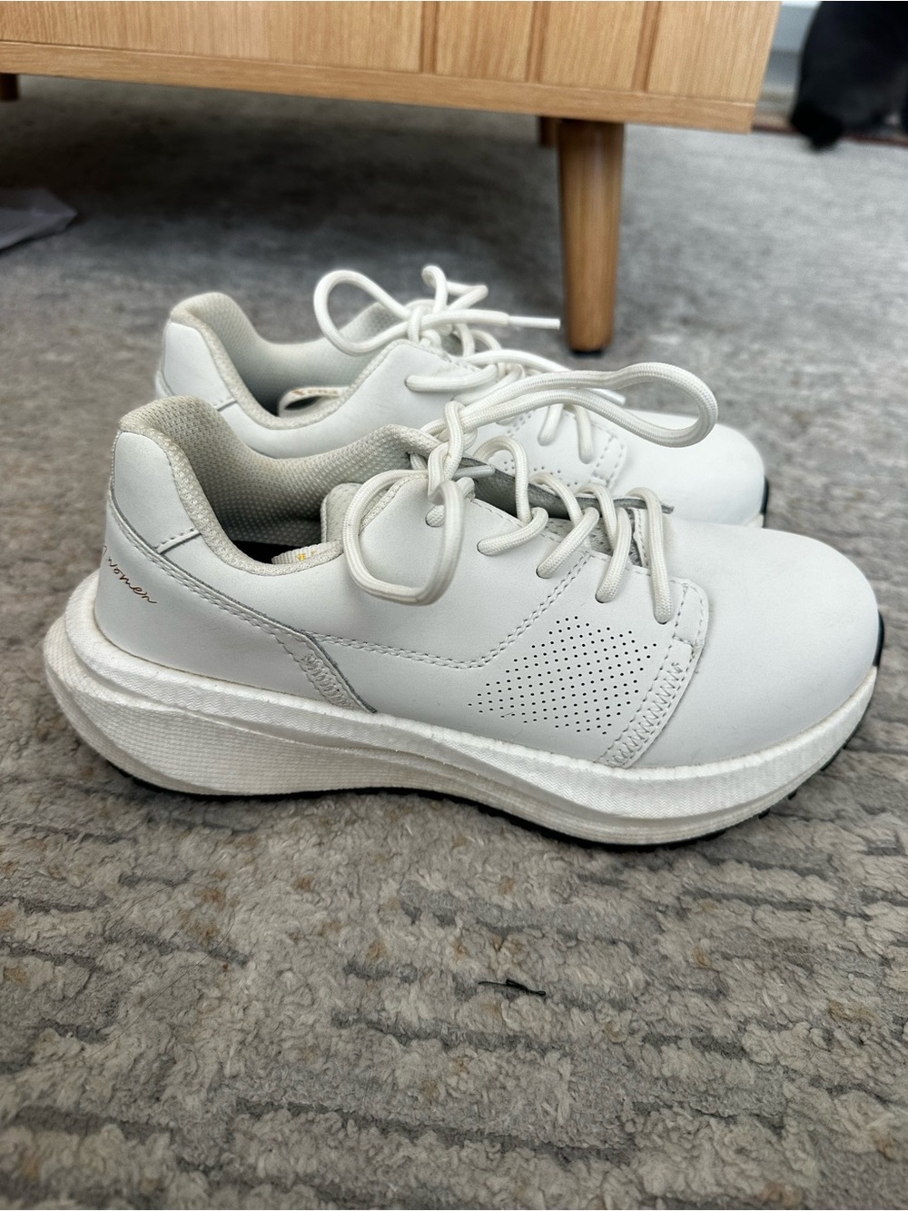 White Women’s Casual Lace-Up Sneakers